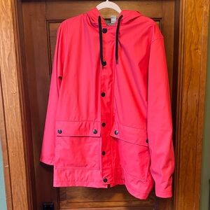 Petit Bateau Pink Hooded Rain Jacket
